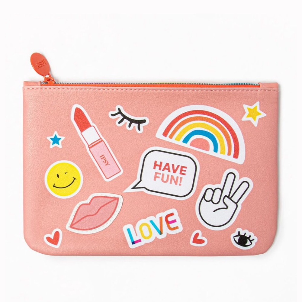 New IPSY June 2021 Peace Sign Rainbow Makeup Bag💋